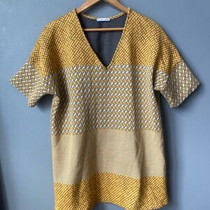 Zara W/B Collection Bold Abstract Print Mini Dress